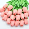 Flores decorativas 10 piezas flor artificiales toque realista tulip álbumes de recursos de recursos