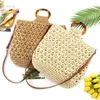 Schoudertassen met de hand gehouden papier touw haaktas geweven mode rietje vrije tijd vrouwelijk strand messenger