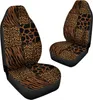 Couvre les couvre-autocytans Brown Leopard Print Set de 2 sièges avant avant Protecteur ACCESSOIRES AUTO DÉCORNE UNIVERSEL