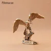 Decorações de jardim 1pc Brass Eagle estátua escultura artesanato artesanal Ornamento Vintage Bird Fatuine Home Office Desk Decoração de animais