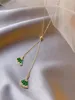 Uilz Niche Personalité Design Green Fashion Pendant la chaîne de clavicule Chaîne Wild Temperament Couple Collier Fashion Bijoux CNL020289445613