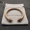 Nieuwe 2024 Dy Desginer David Yurma Sieraden Top Kwaliteit Bracelet Simple en Elegant Popular Woven Traped Rope Fashion Ring David Bracelet Punk Jewelry David Size 2 255