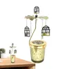 Candle Holders Fairy Spinner obrotowy Świec nierdzewna Projekt karuzeli obracanie herbaty światło stojak na wirujący walentynki Walentynki