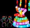 DIY Luminous Pop Tube LED LELORORORESSEND -Farb Retraktierbare Plastikrohr Kinder Sensorische Spielzeuge Erwachsene Kinderstress entlasten Squeeze Spielzeug