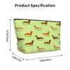Sacs de cosmétique Voyage Dckhund Badger Toitrage Sac Migne Sausage pour chien Makeuple Organisateur Femme Boîte de kit de rangement de beauté Dopp