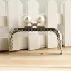 8PCS Super Cute 8.5CM Silver Lace Candy Bead Metal Purse Frame Kiss Clasp Bag accessory 240419