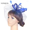 Headpieces Wedding Mesh Bridal Hair Fascinator Headwear Sinamay Fashion Headdess for Women Ladies Formal Eccase Mariage Net