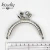 KissDiy 10st 8.5cm 3 Antik brons Silver Metal Purse Frame Coin Kiss Clasp Handle Diy Bag Hardware Accessorie Craft Skräddare 240419