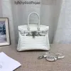 Handtassen Berkkins Diamond Large Bag Classic Buckle Fashion White 2024 Designer Capaciteit Messenger Himalayan Tags Crocodile Dames Toes SF0B C9Z6