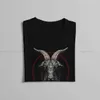 Męskie koszulki Czarny Philip Mans Tshirt Baphomet Satan Lucyfer o szyja