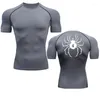 Men's T Shirts Running T-Shirt Long Sleeve Compression Shirt Outdoor Fitness Second Skin Quick Dry Sportswear Sport Top Short