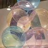 Décoration de fête 5pcs Ballon à bulles cristallines colorées 18/26 / 36 pouces rond Bo Bobo transparent Balloons clairs Marriage Decro Helium gonflable