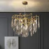 Chandelier décoratif Design d'intérieur LED Plume à goutte de pluie Cuisine arbre salon luxe moderne lustre