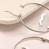 20style High-quality Simple Fashion 18K Gold Plated Letter Women Designer Studs Ear Loop Stainless Steel Hollow Engagement Couple Jewelry