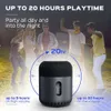 HD360P Portable Bluetooth Speaker with Powerful 5 Drive System, Subwoofer, 8 Subwoofers, 360 Surround Sound, 90W Stereo, 20H Playback Time, IPX4 Waterproof