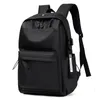Plecak prosty mężczyźni Waterproof Oxford Cloth Bag Boys 16 -calowy laptop USB ładowanie Travel Back Pack Mochila