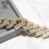 Heavy Hip Hop Big Size 925 Silver 10k Solid Yellow Gold Mossanite Chain 18mm Vvs1 Lab Grown Diamond Iced Out Cuban Link Bracelet