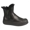 Boots British Trend mouton fourrure un neige en cuir masculin chaud noir noir court hiveroproof laine coton chaussures