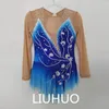 Stage Wear LIUHUO Figure Skating Performance Clothing Customized Grading Children's Blue Gradient