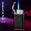 Rizhe Flame de jet bleu en cuir artificiel en cuir artificiel sans gaz à gaz