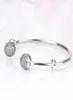 Topkwaliteit Momenten Open Bangle Pave Caps met kubieke zirkonia Bangle Pan Bracelet Fit Bead Charm 925 Sterling Silver Jewelry J19079722303