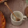 Lepels houten honing lepel handgemaakte roerder lange handgreep koken bakgereedschap keuken servies servies schep koffie thee