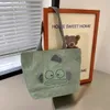 Kawaii Canvas Bag Kuromi Cinnamoroll Damen -Umhängetaschen lässige Einkaufstasche mit großer Kapazität