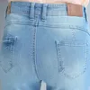 Dames jeans mode slanke denim magere jeggings mid-taist rechte been smalle broek rek vrouwelijke zomerse broek