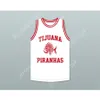 カスタムAndre Iguodala 9 Tijuana Piranhas White Basketball Jersey Mexican Expansion Teac