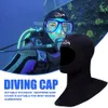 Dalmaya devam et 3mm neopren tüplü dalış kaputu omuz şnorkel ekipmanı ile şapka yüzme şapkası kışlık sıcak wetsuit mızrak avcılığı 240426