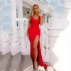 2024 Women's Clothing Sexy Deep V Neck Backless Prom Sleeveless Formal Mermaid Off Shoulder Party Dress Spring Summer New 426