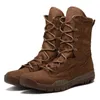 Chaussures de basket-ball Sports extérieurs Tactical Camping Men Femmes Boots Cuir en cuir Houblissant Militable Coup Forting Jungle Desert Combat