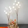 Accessoires de moulin à vent de mariage, lumières de pomme brillantes, panneaux de route en fer en T, décoration de mariage, disposition de scène, feux de route