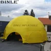 tente de dôme araignée gonflable géant jaune extérieur avec couvertures complètes grandes stations d'événement en gazebo pour la publicité