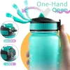 Garrafas de água garrafa de 1000 ml com marcador de tempo, consumo motivacional para o trabalho de viagem ao ar livre de esportes de ginástica 1pc