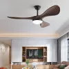 52Inch Modern LED Ceiling Fan Light Strong Winds Restaurant Living Room Household Electric Fan Mute With Lamp Ceiling Fan 220V