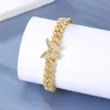 Colliers de pendentif 10 cm Chaîne Cubaine Butfly Butfly Diamond Mens et bracelets pour femmes Accessoires hip-hop