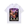 ラップシンガーxxx触手印刷洗浄されたTシャツメンズハーフスリーブトップTシャツ