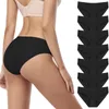 PALANDE DE FEMMES 7 PACK Coton Coton Sous-vêtements Femme Sexy Bikini Breaspable Dames Invisible Femmes Hipster