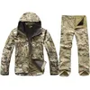 Vestes masculines pour hommes tad team tactical softshell camouflage veste ensembles hommes armée brillante épreuve de chasse imperméable camo militaire et dhjqc