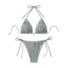Les maillots de bain féminine High Bikini sets de baignade à taille à la taille de deux maillots de bain à imprimé floral Top sexy pour les femmes grand buste