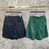 Herren Shorts belüftete doppelte Layer-Leder-Logo Männer Frauen erstklassiges Stickgleis Asketball