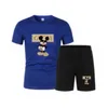 Nya herrares träningsdesigner Youth Sports Fitness Short Sleeve Sportswear Luxury Brand Tryckt T-shirt Shorts tvådelar.