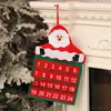 Christmas Decorations 40x30cm Non-woven Fabric Advent Calendar Santa Claus Ornaments Door Wall Window El Family Decoration 88