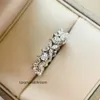 Women Band Tiifeany Ring Jewelry Womens Floral S925 Silver Plated Gold Style Simulated Diamond Full Circle Daily Decoration