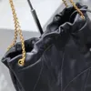 12A Upgrade Spiegelqualität Großer Einkaufstaschen 38 cm Lämmerungsbeutel Luxurys Handtaschen Stammer Verbundbeutel Schwarze Schulterkette Geldbörse mit kleiner Reißverschlussbeutel