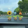 HandKnitted Flowers Potted Crochet Rose Sunflower Tulip Artificial Plants Finished Woven Gift For Home Office Desktop Car Decor 240424