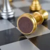 Falten Magnetic Chess Set Gold Silber Travel Schachbrettspielsets tragbares Schach -Set -Brettspiel für Kinder Erwachsene 240415