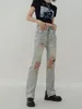 Damesjeans reddachic potloodbroek vrouwen scheurden open-zipper zijspleet acubi mode Koreaanse streetwear broek baddie y2k grunge doek