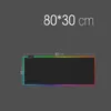 LED LED Mousepad RGB لوحة مفاتيح غطاء مكتب ملونة السطح الأسود الماوس وسادة مقاومة للماء متعددة الحرف العالم Gamer 240424
